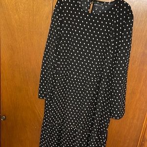 ASOS Curve black polka dot maxi dress sz 26